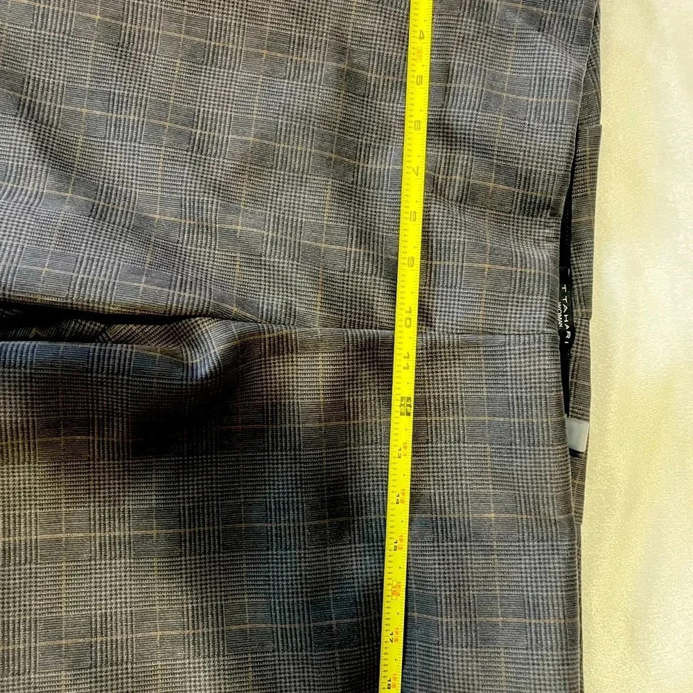 T Tahar plaid faux suede pants women plus size tummy control size 1X - Picture 14 of 17